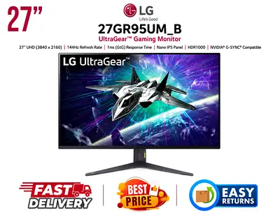 LG 27 Inch Monitor - UltraGear Mini LED 4K 144Hz Gaming Monitor - Free Delivery, Warranty