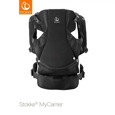 Stokke MyCarrier Baby Carrier - Black, Ergonomic Front Back Carry