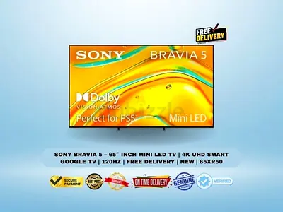Sony BRAVIA 5 – 65″ Inch Mini LED TV | 4K UHD Smart Google TV | 120Hz | Free Delivery | New | 65XR50