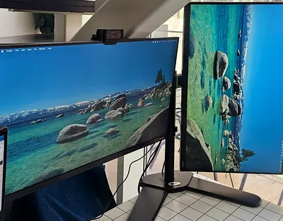 2*27-inch Full HD (1920 × 1080) LED monitor plus arm