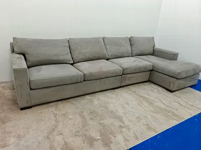 Original Crate and Barrel Axis gray lshape sofa