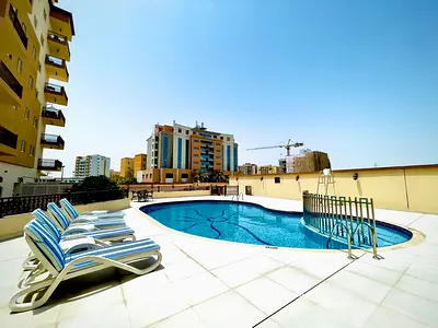 SPACIOUS LAYOUT 1 BEDROOM APARTMENT WITH 2 BATHROOMS BUILT IN WADROBS GYM POOL PARKING FREE ON PRIME LOCATION CONTACT US NOW