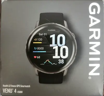 Garmin Venu 4 (45mm) Health Fitness GPS Smartwatch - Boxed