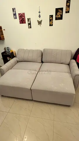 Light grey big size convertible 3 seater sofa - cum - king size bed good used condition