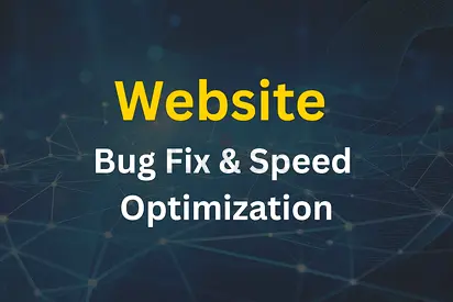 Website Bug Fix  Speed Optimization