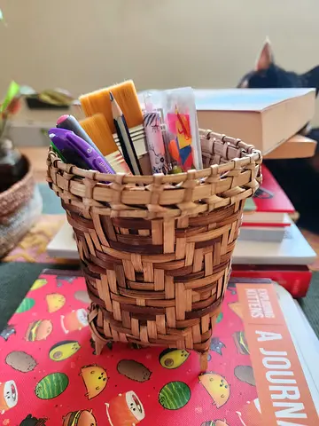 Bamboo pen holder / basket / organizer
