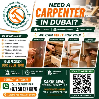 Looking for carpenter for fixing your house, Vila, apartment