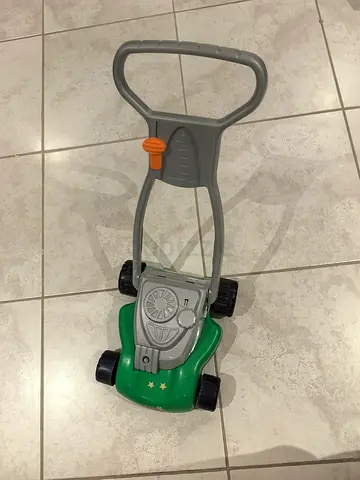 Kids Push Lawn Mower Toy - Green, Lightweight Pretend Play
