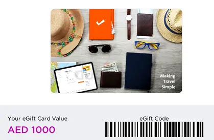 AED 1000 eGift Cleartrip.ae flights or hotels