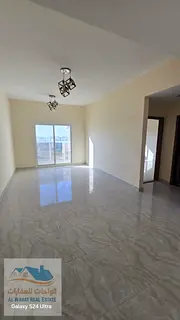 For annual rent, first occupancy, near Mohammed Bin Zayed exit: one bedroom, living room, two bathro