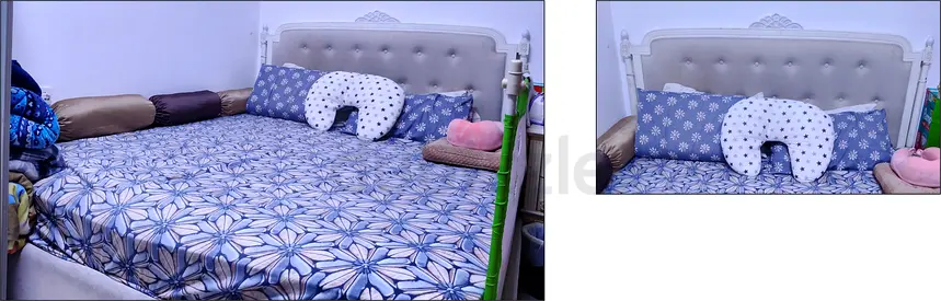 King size Mattress 180 by 200 cm Mattress with free bed frame - good condition