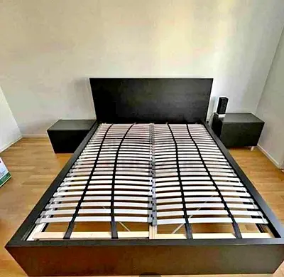 IKEA MALM King Size Bed + 2 Storage Drawers + Mattress