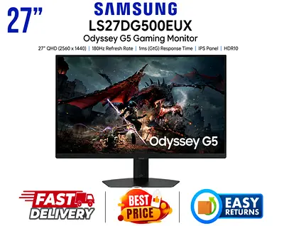 Samsung 27 Inch Odyssey G5 180Hz Gaming Monitor - Free Delivery, Warranty