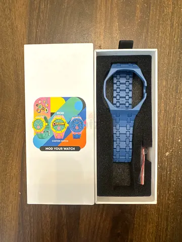 Blue watch strap for the Royal Pop collaboration by AP and Swatch. Excellent quality.