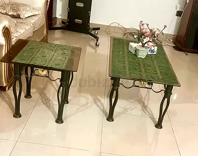 Center Tables - Metal Frame - glass top