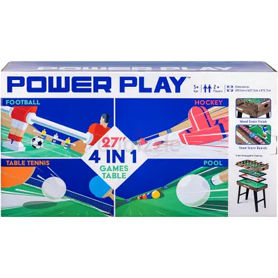 Power Play 4-in-1 Games Table (Football, Hockey, Table Tennis, Pool) - 27