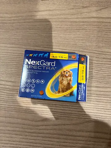 NexGard Spectra (chewable) for dogs - 3.5-7.5 kg - unopened box