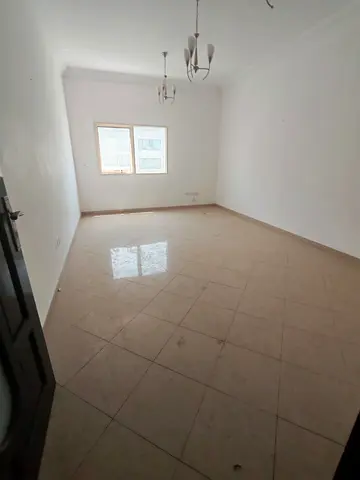 Annual apartment for rent in Al Taawun. Two bedrooms, separate living room with hall, two bathrooms, stunning sea view, practical layout, and a prime