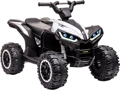 Kids Electric Ride-On Quad ATV with Lights and Large Wheels - New