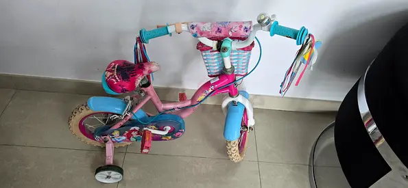 Kids 12-Inch Bicycle (Pink  White) - Excellent Condition!
