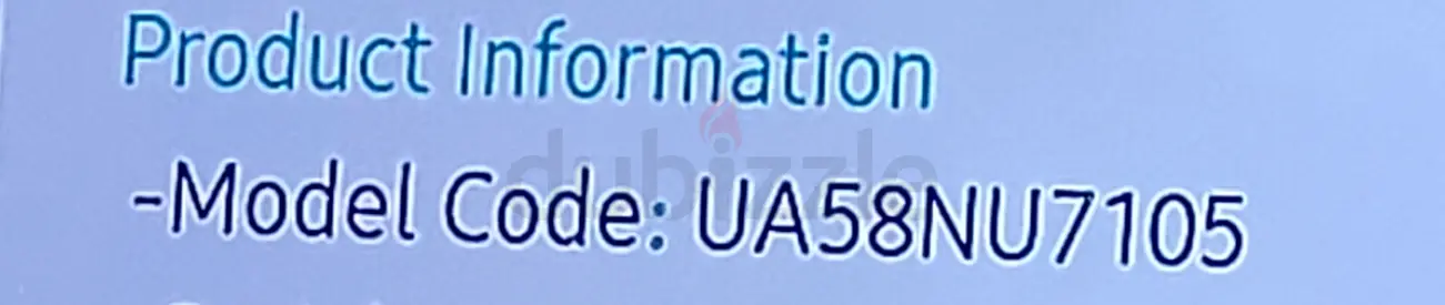 Samsung 58 Inch 4K UHD Smart LED TV UA58NU7105