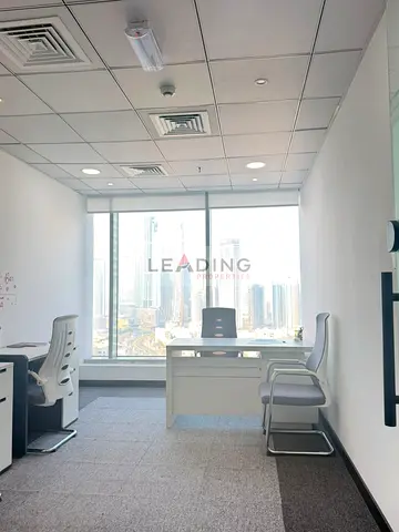 Fully Fitted Office | Glass Partitions | High Floor | Stunning Burj View
