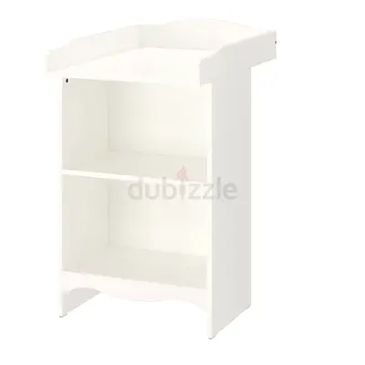 Ikea White Wooden Baby Changing Table with Shelves