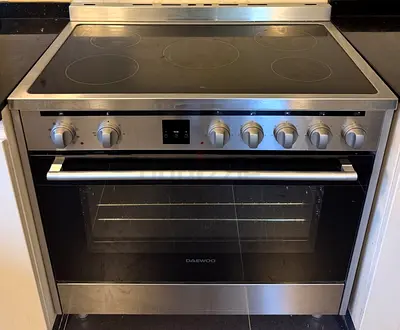 Daewoo Stainless Steel Electric Range with Ceramic Hob and Oven