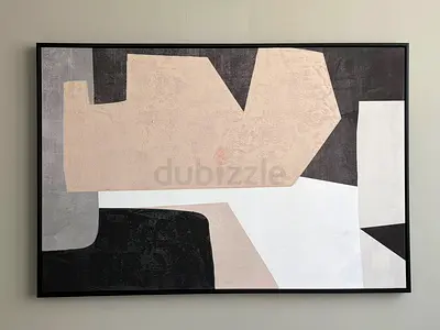 Large Framed Abstract Wall Art – Excellent Condition