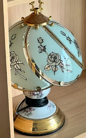 Vintage table lamp with brass base
