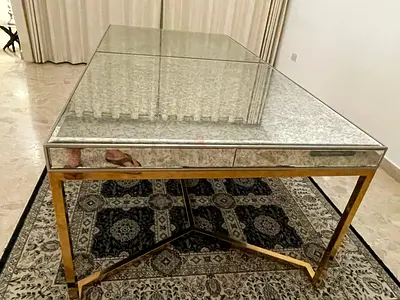 Glass  Metal Dining Table (AED 90)