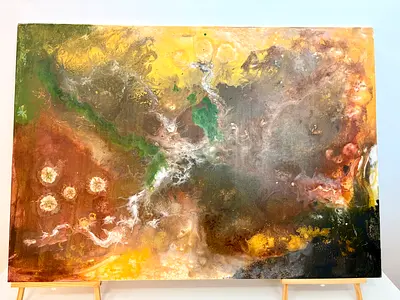 Verdant Awakening. Acrylic on Canvas 100 × 70 cm