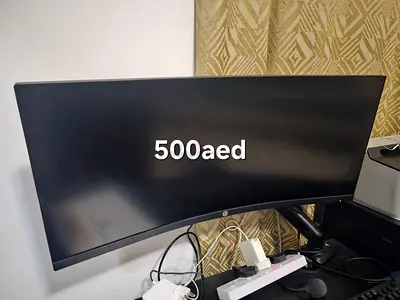 Curved 34-inch Ultrawide Monitor - Good Working Condition - 500 AED