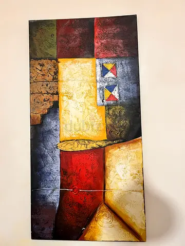 Modern Abstract Textured Canvas Painting 140x70 cm