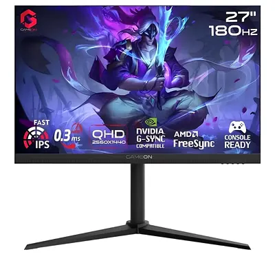GAMEON Midnight Pro X 27 2K QHD Gaming Monitor (180Hz, HDMI 2.1, PS5/PC Ready)