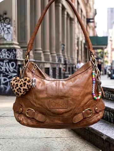 CHLOÉ Style Brown leather hobo shoulder bag