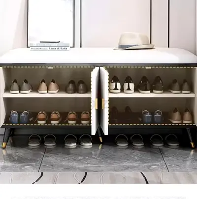Elegant shoe rack with bench