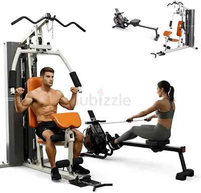 Home Gym Water Rowing Machine Bundle