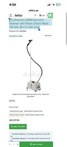 Jiffy J-4000 Garment Steamer - Like New, Heavy-Duty Home Use