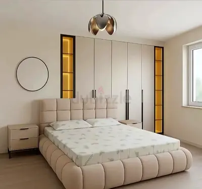 Luxurious Modern Design Queen Size Brand New Upholstered Bedframe, Hydraulic Optional