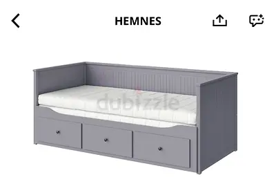 IKEA HEMNES Daybed with 3 Drawers and 2 Mattresses