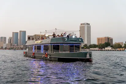 Sunset Dubai creek cruise with vip dinner