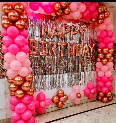 Birthday party balloon decorations