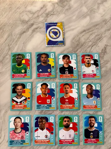 Panini FIFA World Cup 2026 Player Cards - Mixed Set (12 cards + sticker)