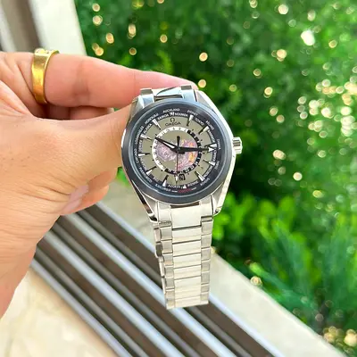 Omega Seamaster Aqua Terra Worldtimer - Stainless Steel Mens Watch