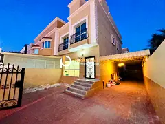 Quality villa 3 bed room corner villa shared pool front yard covered parking rent 120k
