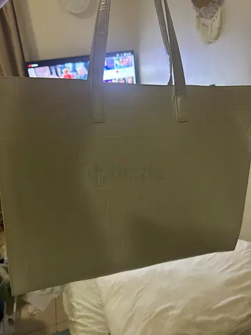 Light beige Ted Baker embossed tote bag - roomy everyday handbag