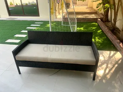 Outside seating set with cushions