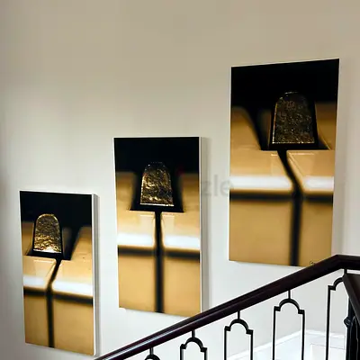 Set of 3 Piano Key Close-up Canvas Wall Art Panels