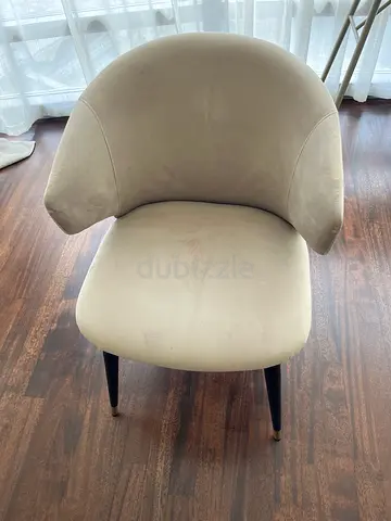 Genuine Eichholtz Beige Velvet Accent / Dining Chair